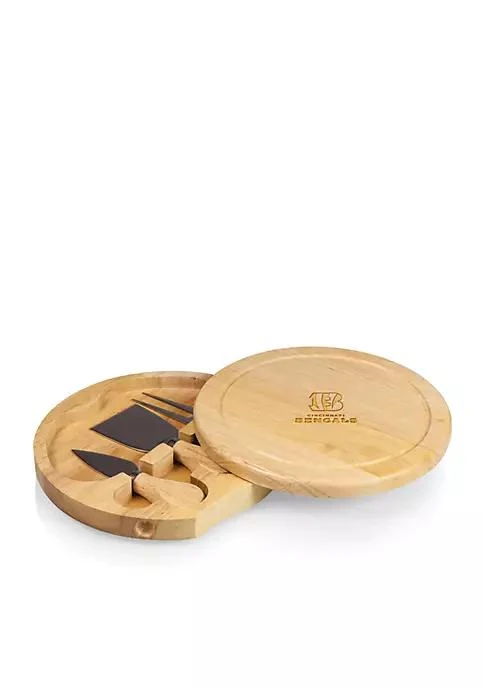 Picnic Time Time Cincinnati Bengals Brie Cheese Board And Tools Set