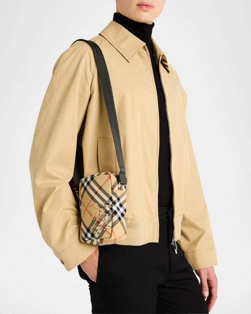 Burberry Men's Check Phone Crossbody Bag 2