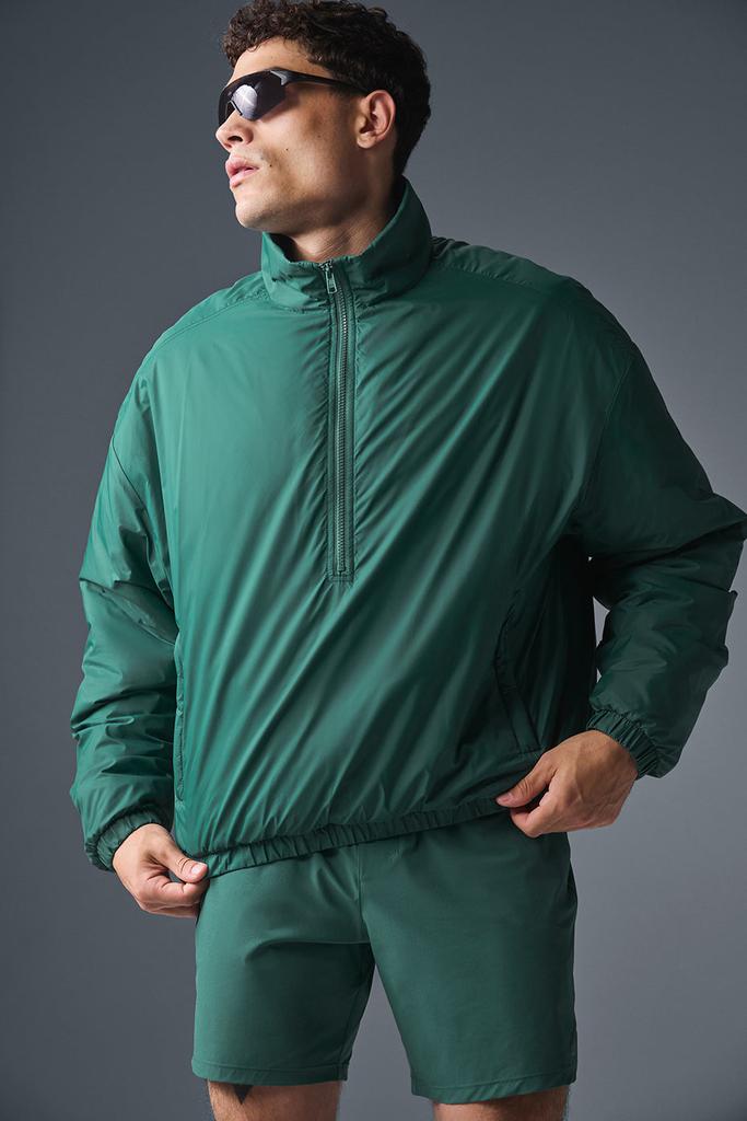 Alo Latitude Light Weight 1/2 Zip Pullover Jacket - Winter Ivy