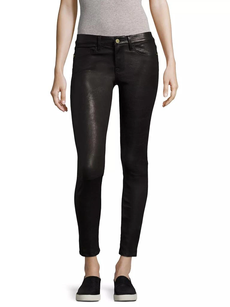 FRAME Le Skinny de Jeanne Mid-Rise Leather Pants 3