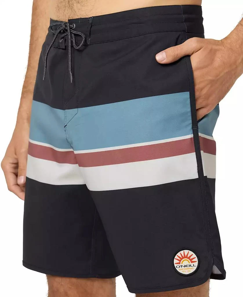 O'Neill Men's Cruzer Stripe Scallop 18 Swim Shorts 5