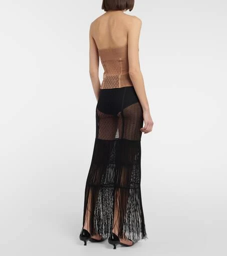 Khaite Lori lace knit bustier top 3