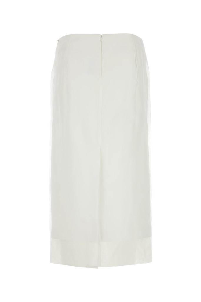 Max Mara White silk Aceti1234 skirt