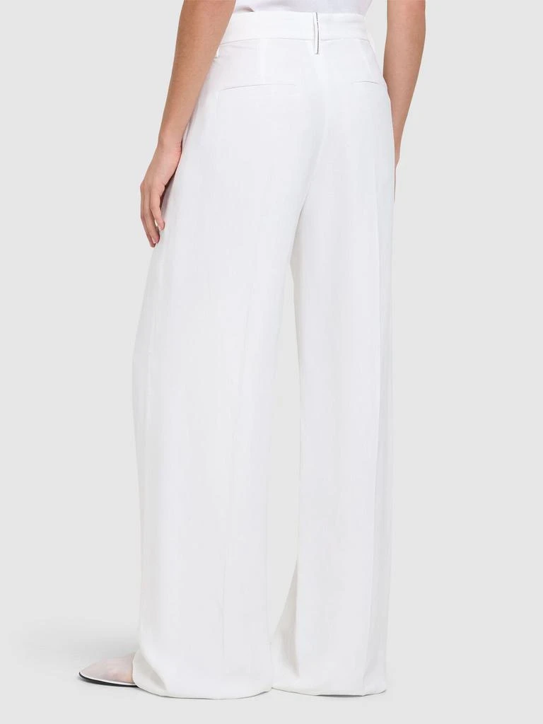 Brunello Cucinelli Fluid Linen Blend Twill Wide Pants 2