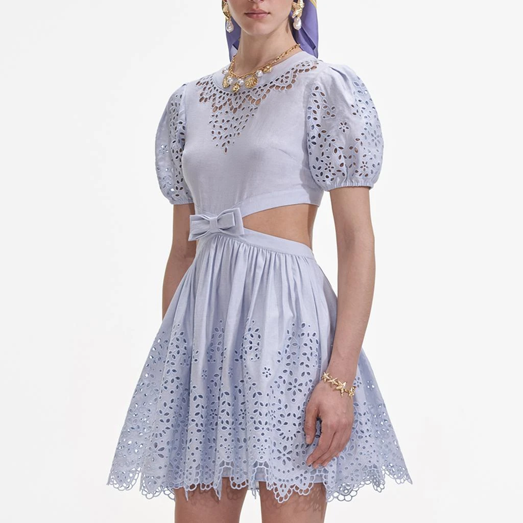 mesh sleeve dress white Leyna White Mesh Long Sleeve Dress - US 4