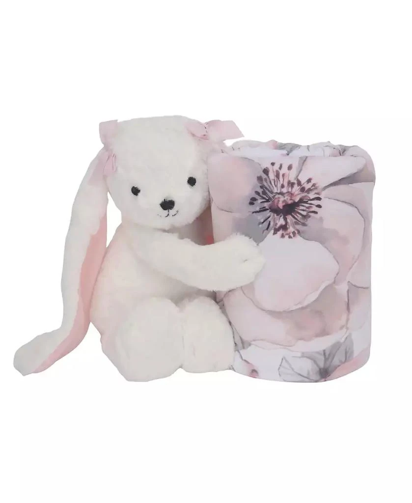 Lambs 
Ivy Floral Blanket 
White Plush Bunny Stuffed Animal Toy Baby Gift Set 6
