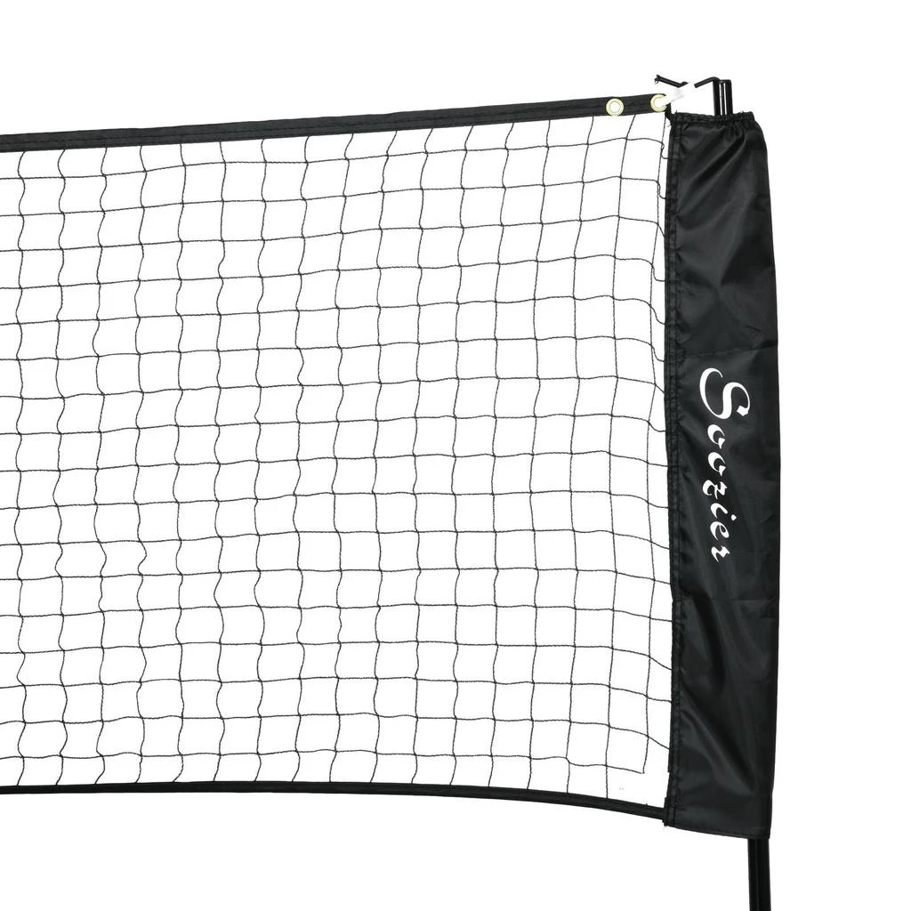 Soozier 17ft Portable All-in-One Badminton Set, Pickleball and Volleyball Net, Height Adjustable Outdoor Sports Set for Backyard Beach Driveway Games 4