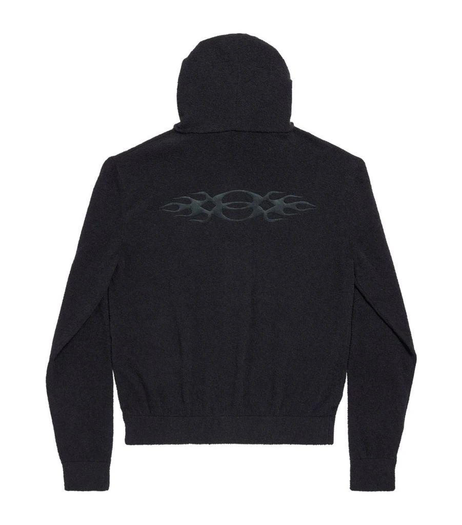 Balenciaga Flame Logo Zip-Up Hoodie 2