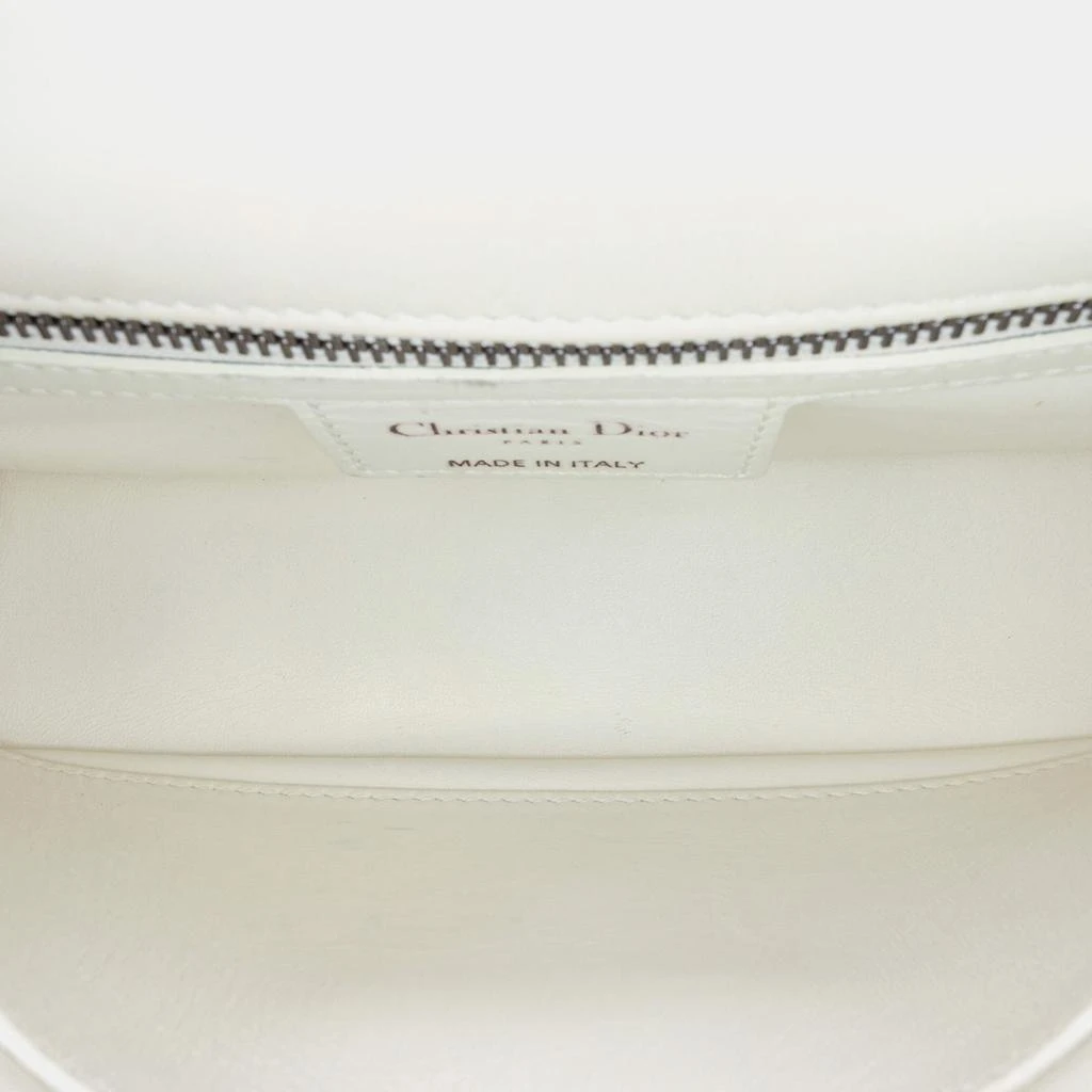 Dior Dior White Small Lambskin Macrocannage Caro Bag 6