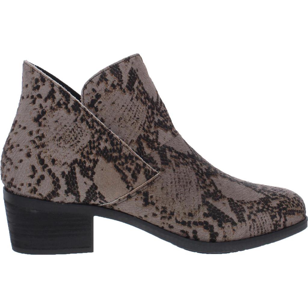 Me Too Zest 9 Womens Calf Hair Block Heel Ankle Boots