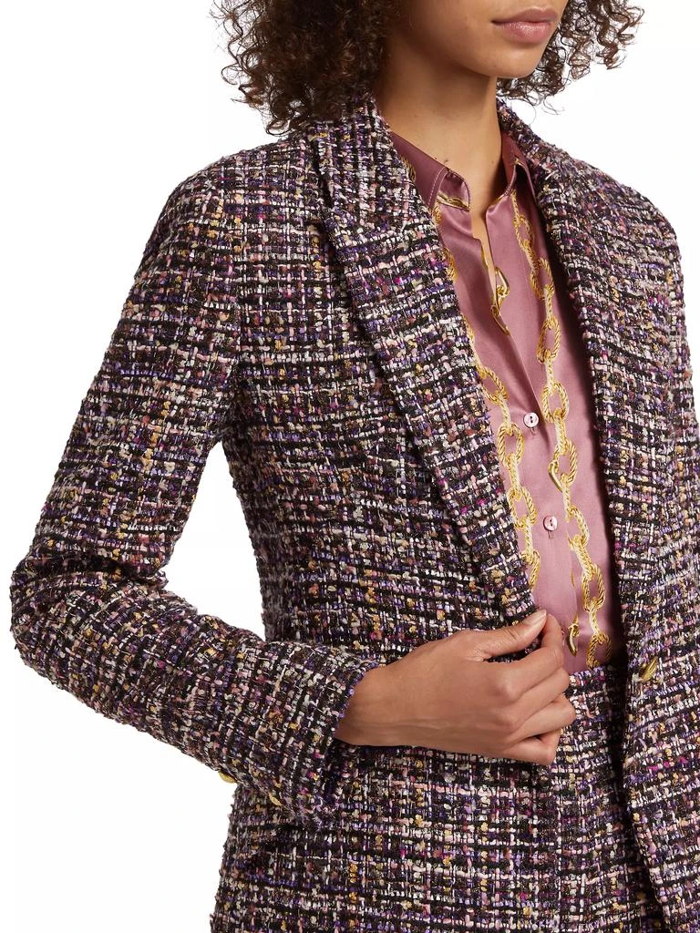 L'Agence Chamberlain Tweed Single-Breasted Blazer 6
