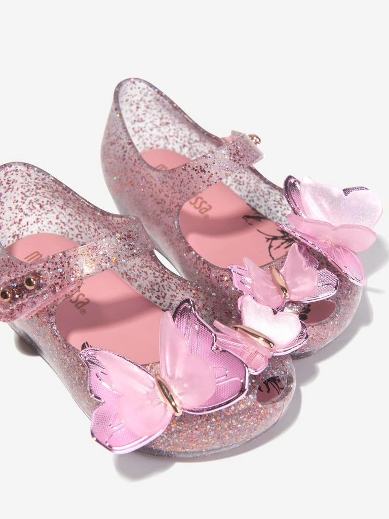 Mini Melissa Mini Melissa Girls Mini Ultragirl Butterfly Jelly Ballerinas in Pink 3