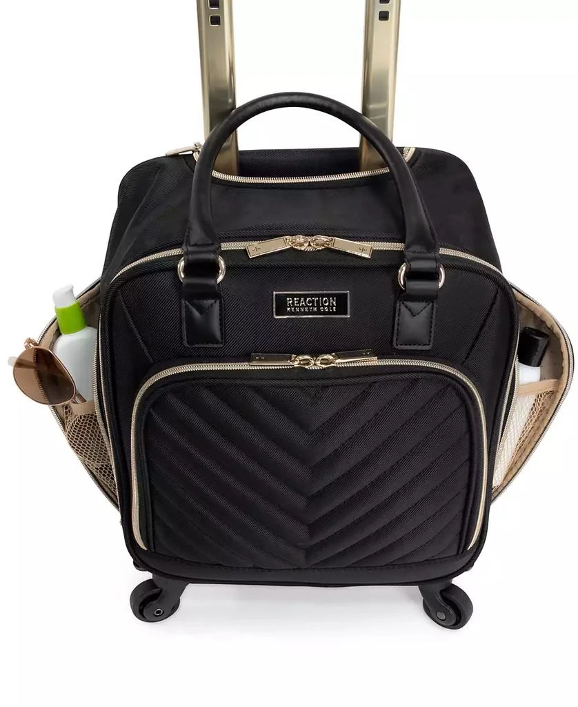 Kenneth Cole Chelsea Softside Chevron 2pc Carry-On Underseater Luggage + Matching 15" Laptop Backpack Set 4