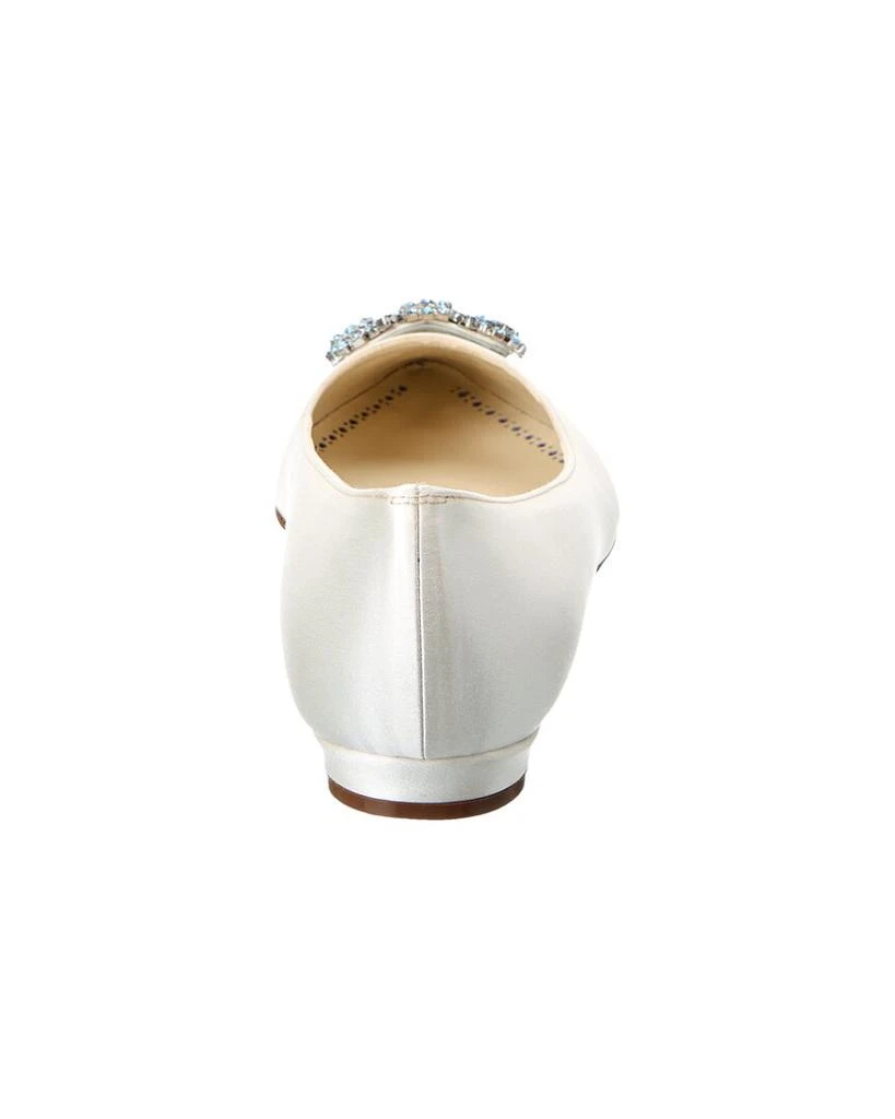 Manolo Blahnik Hangisi Bridal Satin Flat 3