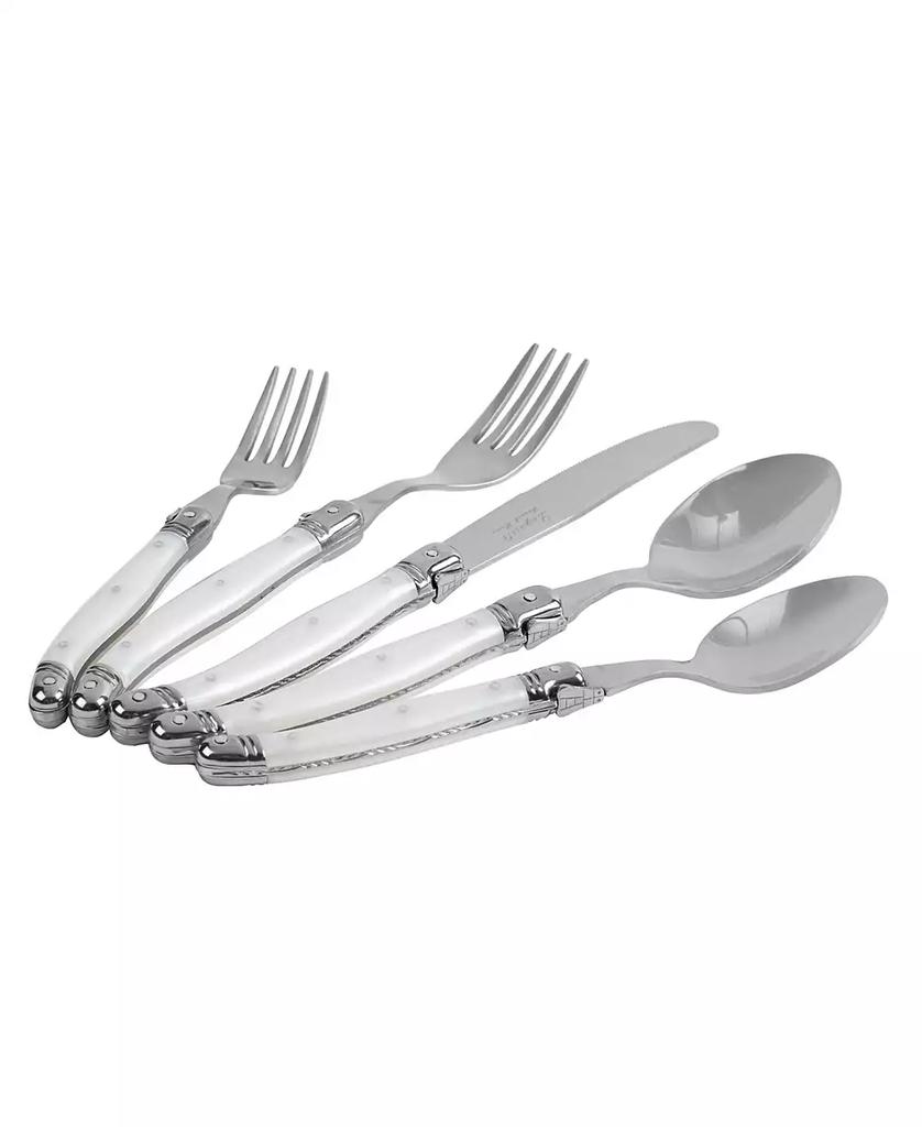 French Home Laguiole Connoisseur 20-Piece 18/10 Stainless-Steel Flatware Set with Handles