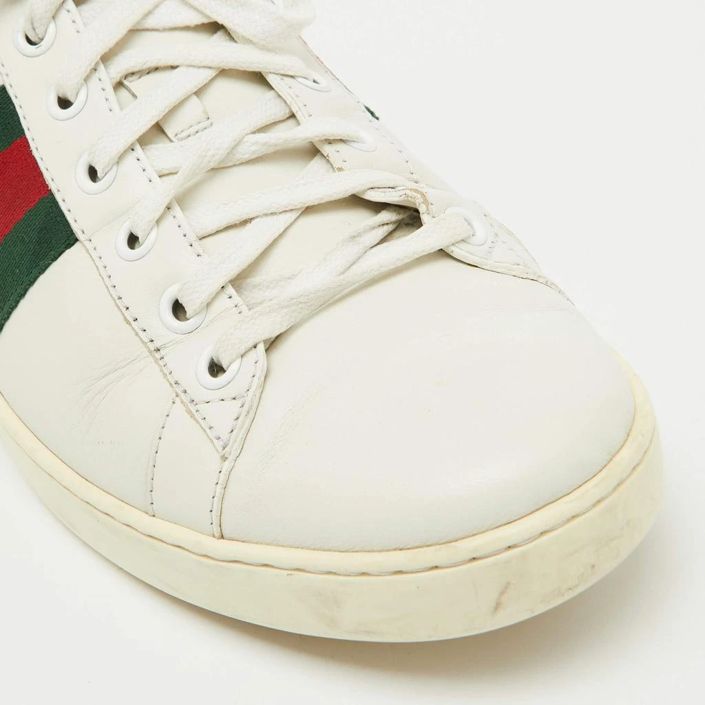 Gucci Gucci White Leather Bee Embroidered Ace Sneakers Size 40 7