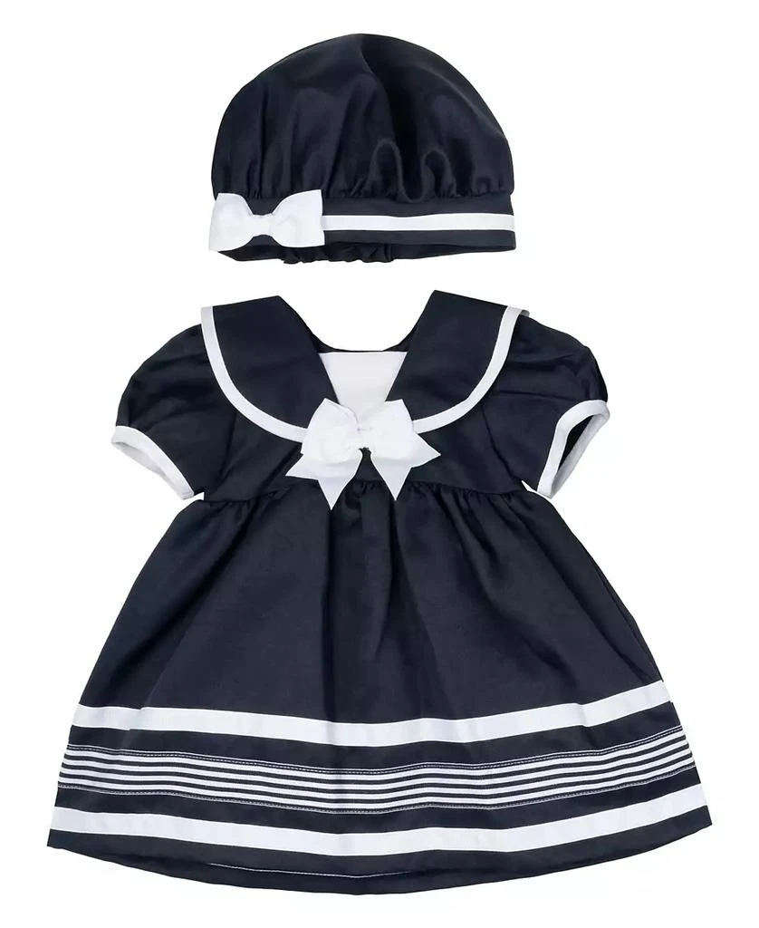 Rare Editions Baby Girl Sailor Dress with Matching Hat, 3-Piece Set 5