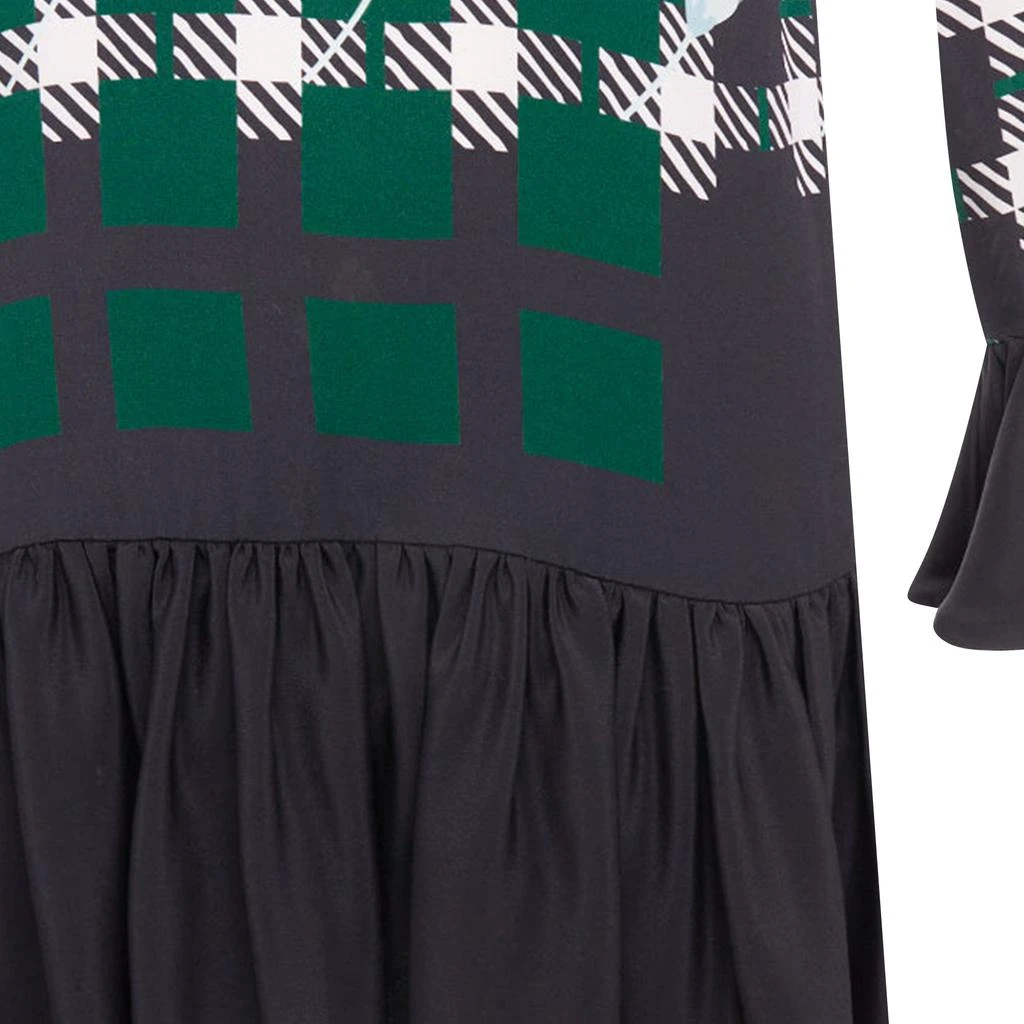 MARKUS LUPFER floral check drop waist dress 2