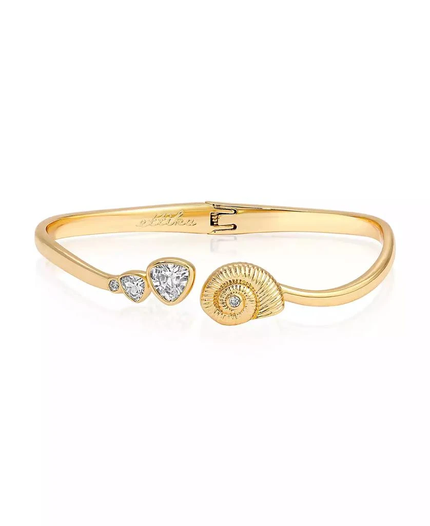 Ettika Jewelry 18k Gold Plated Swirled Shell Cuff Bracelet