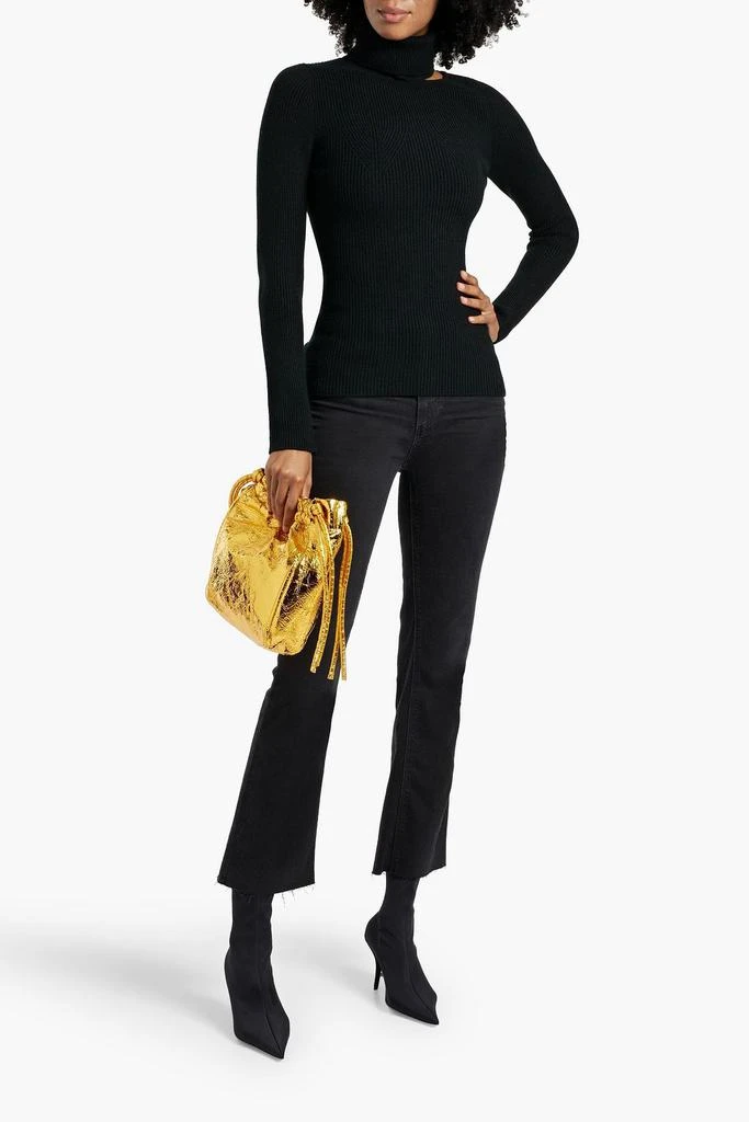 Arch4 Opal cutout ribbed cashmere turtleneck sweater 2