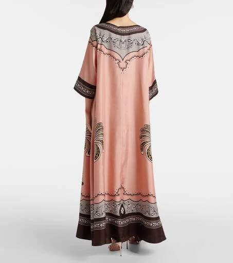 LA DOUBLE J Muumuu printed silk twill maxi dress 3