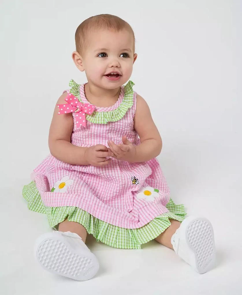 Rare Editions Baby Girls Daisy Seersucker Dress Baby Clothing
