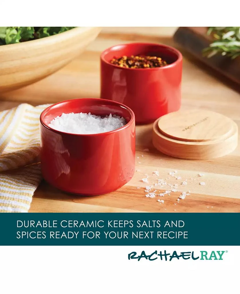 Rachael Ray Ceramic Stacking Spice Box Set with Lid, 2-Piece 16