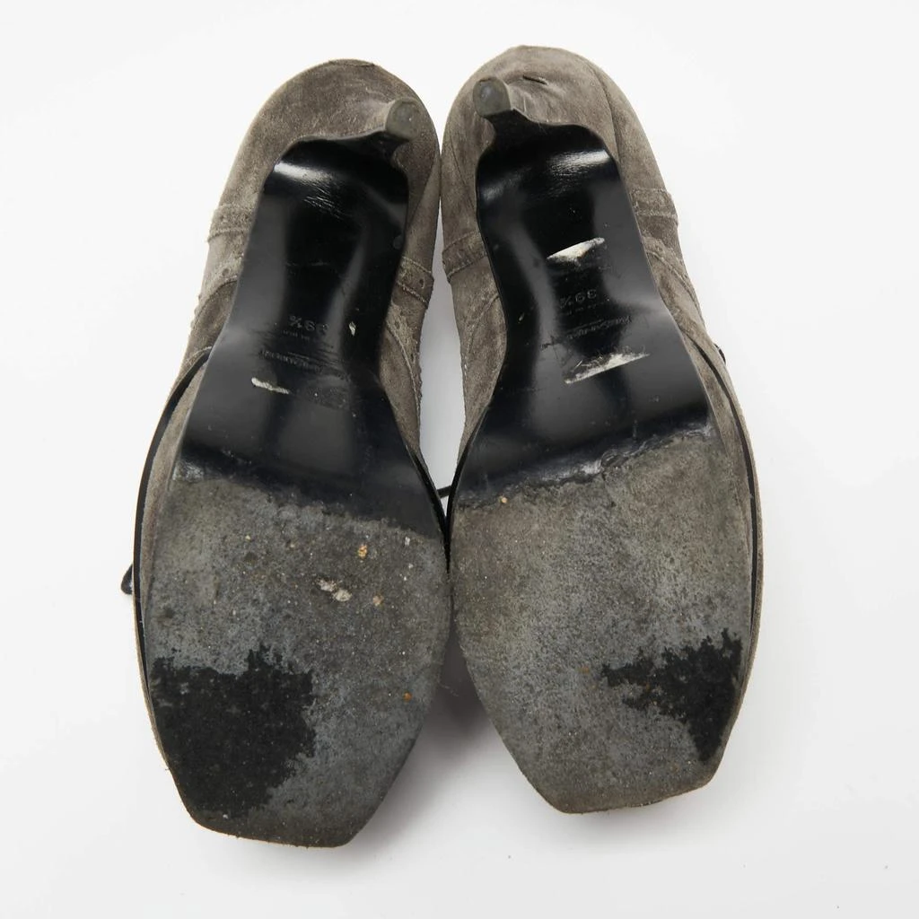 Yves Saint Laurent Yves Saint Laurent Grey Suede Janis Booties Size 39.5 6