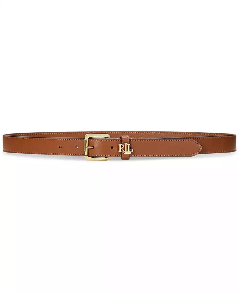 Ralph Lauren Logo-Keeper Leather Skinny Belt 1