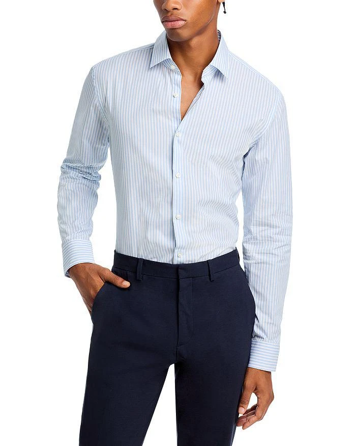 Hugo Boss Kenno Cotton Stripe Slim Fit Dress Shirt 1