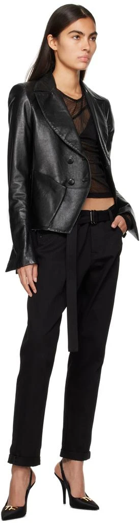 Tom Ford Black Belted Trousers 4