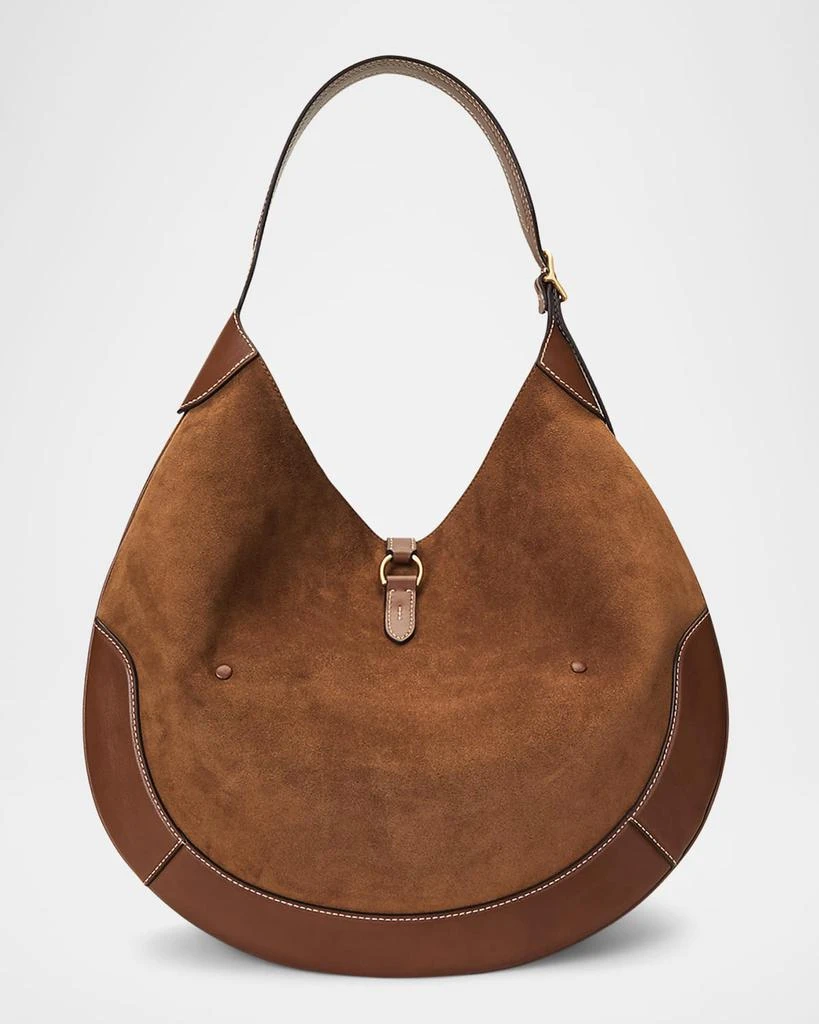 Ralph Lauren Polo ID Large Suede Shoulder Bag 5