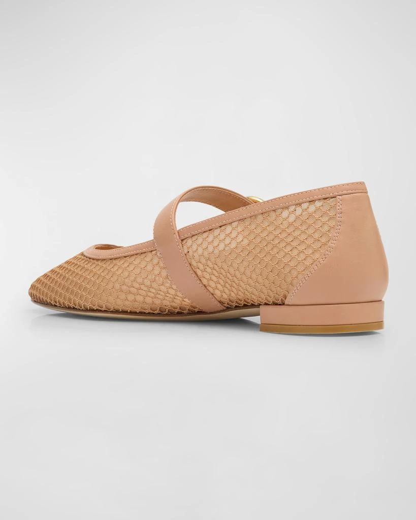 Stuart Weitzman Arabella Mesh Mary Jane Ballerina Flats 4