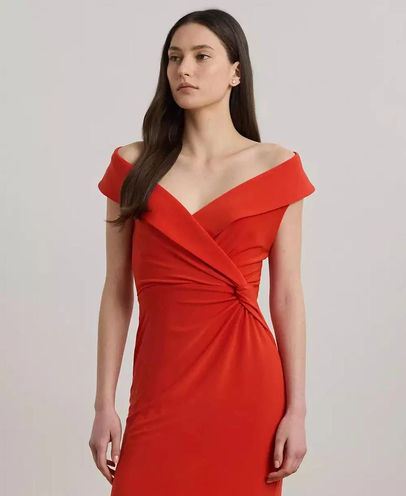 puff sleeve jersey dress Shelly Striped Puff Sleeve Dress main image 1