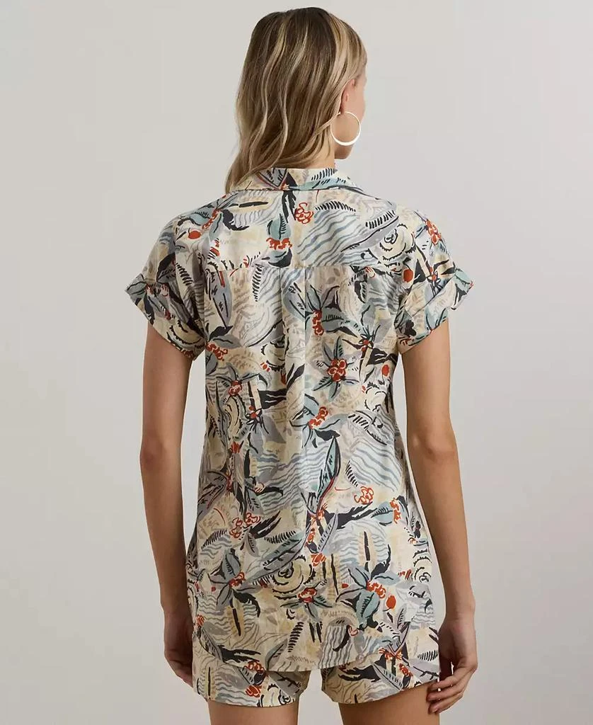 Ralph Lauren Women's Relaxed-Fit Print Short-Sleeve Shirt, Regular & Petite 2