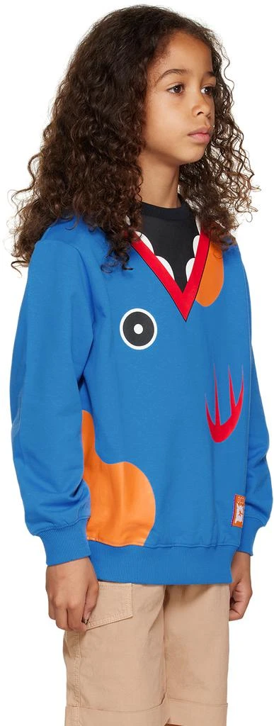 GCDS Kids Blue Shark Sweatshirt 2