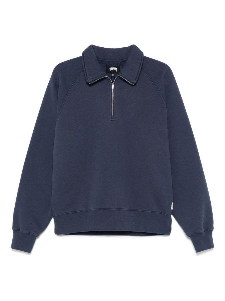 STUSSY Half Zip Mock Neck Sweater Pink - Sweaters - Compare