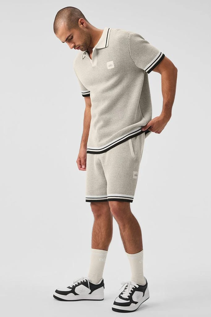 Alo Sports Club Sweater Knit Polo - Bone 4