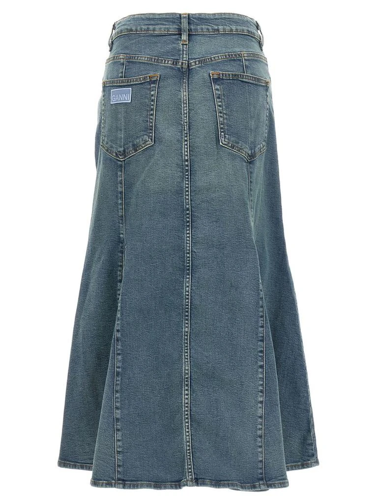 Ganni Ganni Tint Denim Peplum Skirt 2
