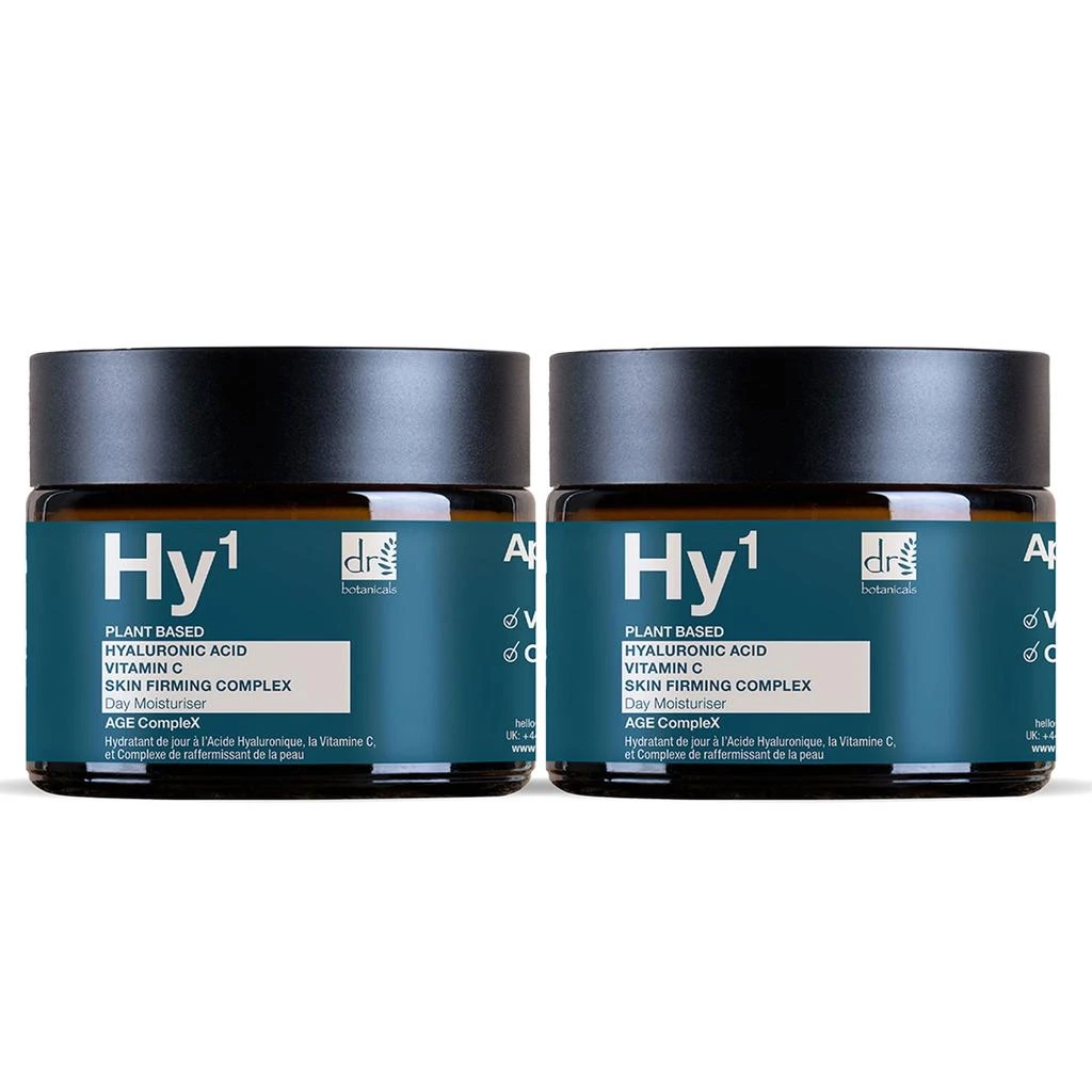 Dr. Botanicals Hyaluronic Acid 1%
Vitamin C 1%
Skin Firming Complex 1% Day Moisturiser 60ml x 2 Duo Pack