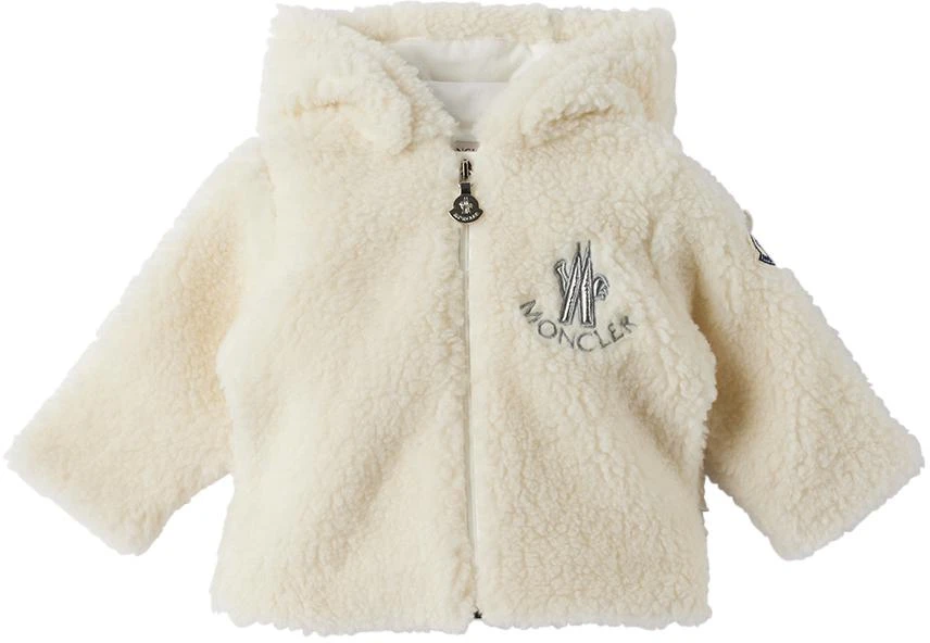 Moncler Baby Off-White & White Embroidered Sweatsuit 2