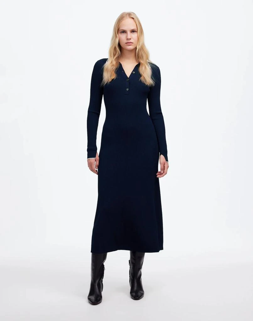 Madewell Ribbed Long-Sleeve Midi Dress 2