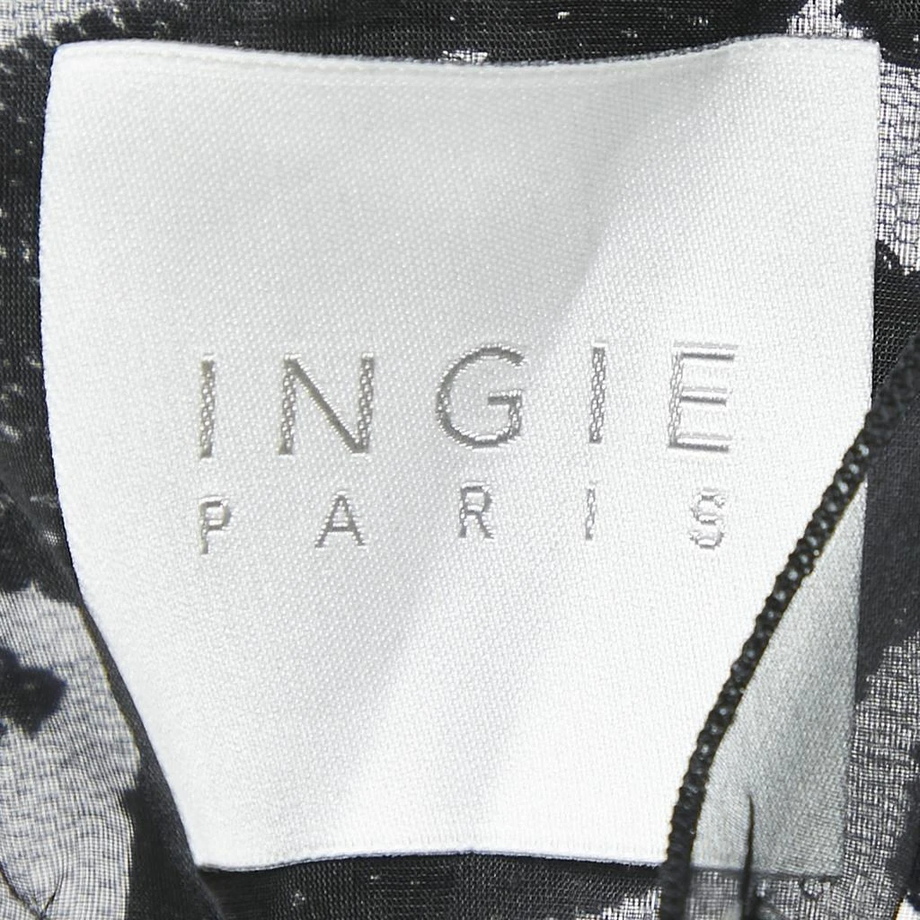 INGIE Paris INGIE Paris Black Sequin Embellished Tulle Single Breasted Blazer M 4