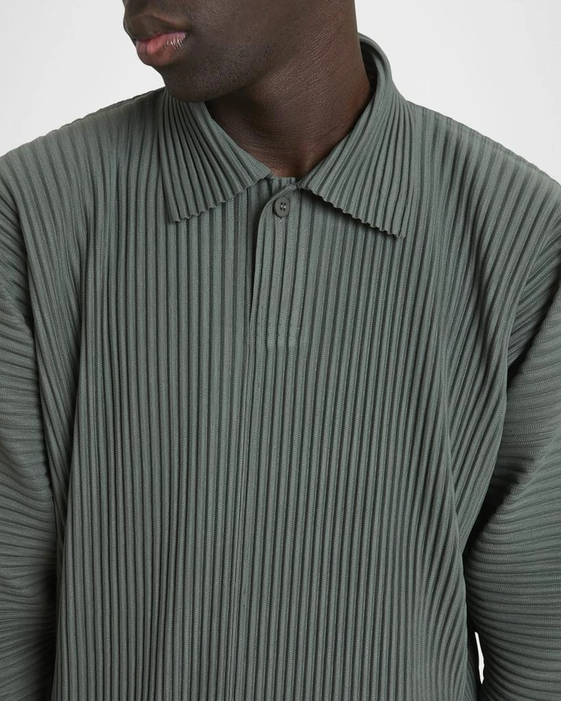 Homme Plisse Issey Miyake Men's MC October Pleated Polo Shirt 6