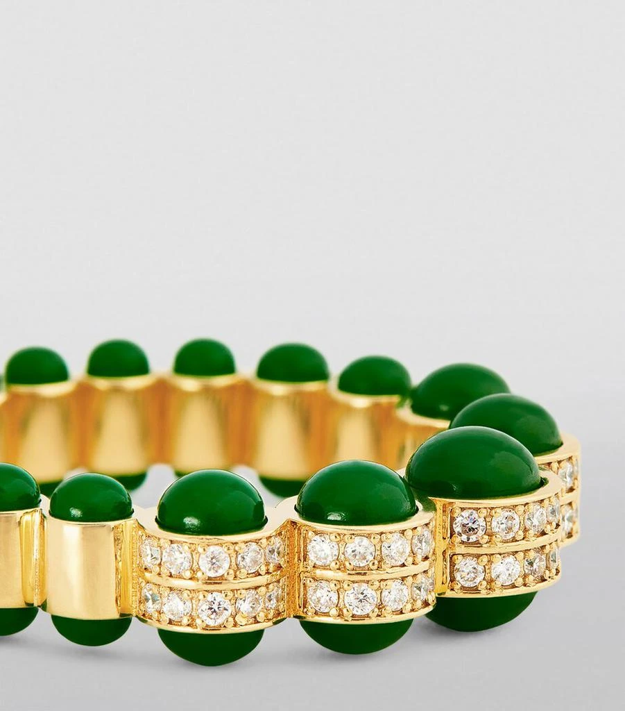 L'ATELIER NAWBAR Yellow Gold, Diamond and Enamel The Chlorine Ring 5