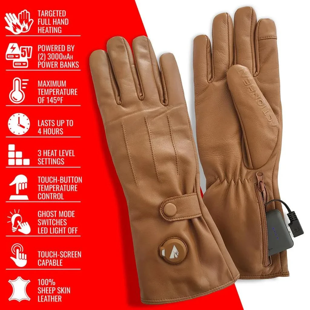 ActionHeat ActionHeat 5V Battery Heated Leather Dress Glove - Women
s 4