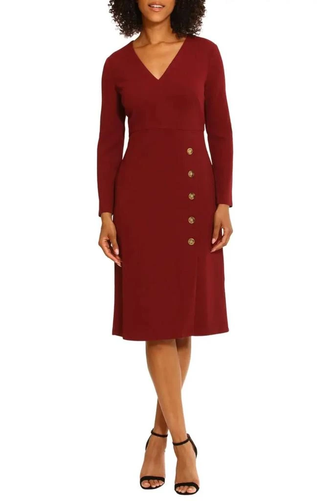 Maggy London Women's Embroidered Floral Midi Nylon Dress - Dresses & Skirts  - Free Shipping - BeyondStyle