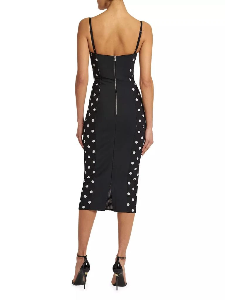 Dolce & Gabbana Polka Dot Sweetheart Midi-Dress 5