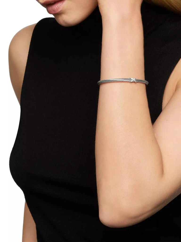 David Yurman X Classic Cable Station Bracelet in Sterling Silver 5