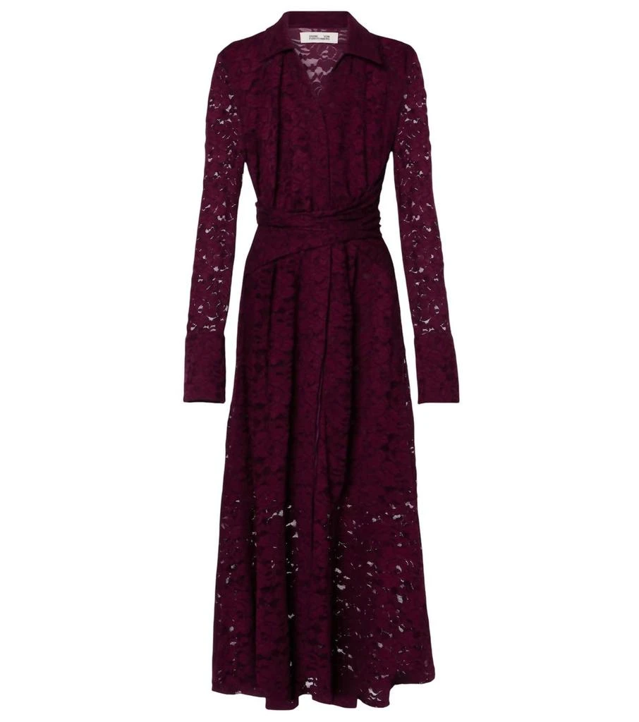 Diane von Furstenberg Regent Dress In Velvet Plum 5